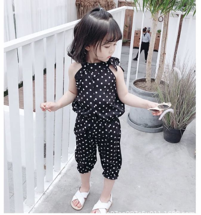 M.Meeraki Eid Collection Baby Girl Stylish Outfit - Polka Dot Shirt With Trouser - Perfect For Special Occasions