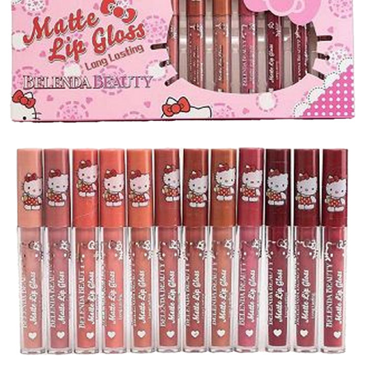 Liquid Matte Lipgloss Tray Waterproof Matte Nude Lip Gloss pack of 6 & 12