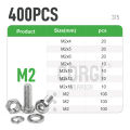 Hex Button Head Screws Bolts and Nuts Kit 72 to 2200 M1.6 M2 M2.5 M3 M4 M5 M6 M8 304 Stainless Steel Screw Hexagon Assortment. 