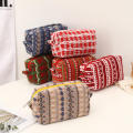 New Makeup Bag Large Capacity Student Wool Hot Selling Knitted Storage Bag New Year Pen Bag. 