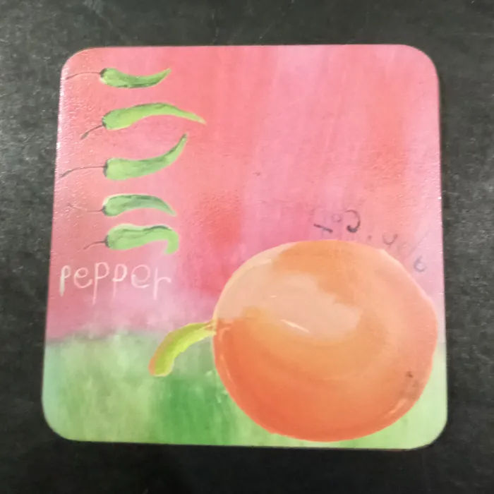 Fruits and Chilli Wood Coasters for Cup Holders Drink Coaster Cup Mat Car  Accessories