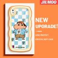 JIUMOO Casing For Samsung A10 Case Cool Crayon Shin-chan Pattern Wave Border Soft Shockproof Phone Cases Transparent TPU Silica Gel Camera lens Protective Cover. 
