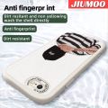 JIUMOO For iPhone Se 2020 Case Fashion Cool Tide Boy Men Thin New Design Leather Soft Back Cover Camera Protection Cases Shockproof Casing. 