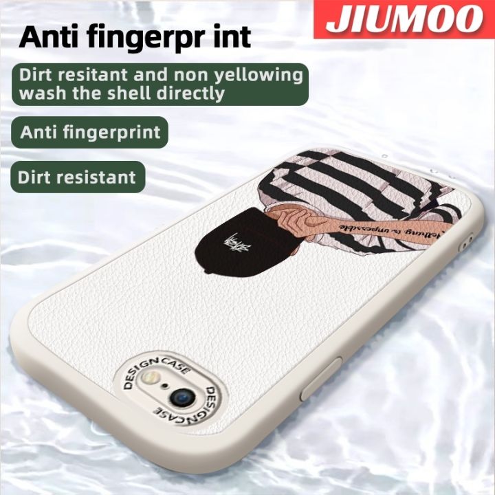 JIUMOO%20For%20iPhone%20Se%202020%20Case%20Fashion%20Cool%20Tide%20Boy%20Men%20Thin%20New%20Design%20Leather%20Soft%20Back%20Cover%20Camera%20Protection%20Cases%20Shockproof%20Casing%20-%20Image%205