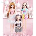 1/6 Scale Flexible BJD 26 Jointed Girl Doll Body with Gray. 