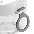 Overnight Jar Portable with Lid Spoon Yogurt Bowl for Travel white. 