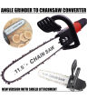 New Professional Electric Chain Saw Blade for Angle Grinder - Wood Cutting Machine, Tree Cutting Machine - Chainsaw Kit for 4 inch Angle Grinder - 11.5 inches. 