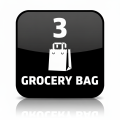 Reusable grocery Bags with round nylon handle for Sustainable Shopping 13" x 17"+8". 