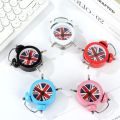 Metal Digital Quartz Clock Small Creative Retro Table Clock UNION JACK Mini Alarm Clock Round. 