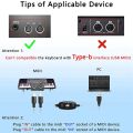 USB MIDI Cable Adapter, USB Type A Male to MIDI Din 5 Pin In-Out Cable Interface with LED Indicator for Music Keyboard. 
