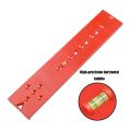 Woodworking Drill Punch Locator Jig Drill Guide Plastic Bubble Level Ruler Locator Hole Punch Tool for Woodworking. 