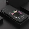 Hontinga for Samsung Galaxy A02S Case Handsome Green Hair Boy Side Design Phone Cover Liquid Silicone Full Cover Camera Shockproof Protective Case. 