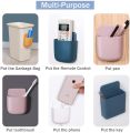 1Pcs Self Adhesive Wall Hanging Bedroom Remote Mobile Storage Holder Desktop Pen Pencil Holder - Multi. 