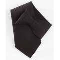 Men's Solid Black Clip-On Tie Black Neck Tie. 