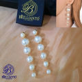 Long Big Drop Earings For Girls stylish Round Simple  New Design Korean Earrings for Girls. 