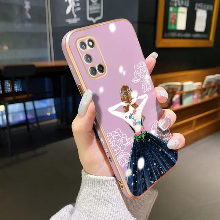 chenyyka%20For%20OPPO%20A92%20Case%20Plating%20Side%20Edge%20Square%20New%20Design%20Clear%20Princess%20Girl%20Phone%20Cases%20Pattern%20Silicone%20Casing%20Full%20Back%20Cover%20Camera%20Protect%20Shockproof%20Softcase%20-%20Image%202