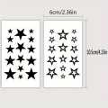 2 sheet Waterproof Temporary Tattoo Sticker Star new design tattoo stickers fake tattoo for kid man woman and girl. 