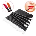 100PCS Portable Lip Brush Disposable Lipstick Brush Black Beauty Makeup Tools Portable. 