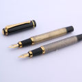 baoer 507 Golden Fountain Pen Xubeihong the eight horses GIFT Medium Nib Stationery Office school supplies. 