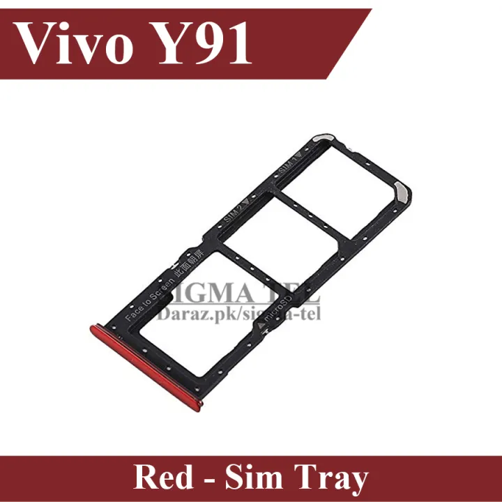 Vivo%20Y91%20Tray%20Sim%20Jacket%20Sim%20Slot%20Sim%20Door%20For%20Vivo%20Y91%20-%20Red%20-%20Image%203