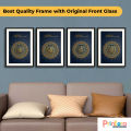 Set of 4 Qul Calligraphy Frames | Islamic Wall Art | Glass Front Hanging Frames for Home, Office & Masjid Decoration. 