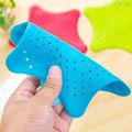 Silicone Rubber Five-pointed Star Sink Filter Sea Star Drain Cover Sink Strainer Hair Catcher Leakage Filter for Kitchen and Bathroom- Multicolor. 