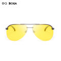 OQ BOGA 7 Styles Men Outdoor Anti-UV Polarized Oval Frame Aviator Sunglasses Classic Fashion Male Eye Protection Colorful Rimless Sun Glasses. 