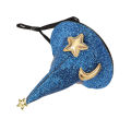 Hamster Hat, Moon Star Pattern Pet Gift Adjustable Chin Strap Small Animal Top Hat Hook and Loop Photo Prop Short Plush for Chinchillas for Hedgehogs. 