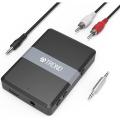 TROND Bluetooth Transmitter Receiver 5.0, 2-in-1 Wireless 3.5mm Audio Adapter, AptX Low Latency, Smart Codec Indicator, 2 Devices Simultaneously, for TV, Home Sound System. 