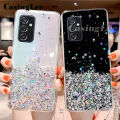 Casinglee For Samsung Galaxy A13 5G case Full Stars Moon Glitter Bling Sequins Cases Soft Back cover for Samsung A13 5G Phone cases Starry Sky Transparent For girls and Boys. 