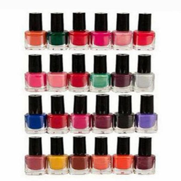 Pack Of 24 - Peel Off Nail Polishes - Multicolor