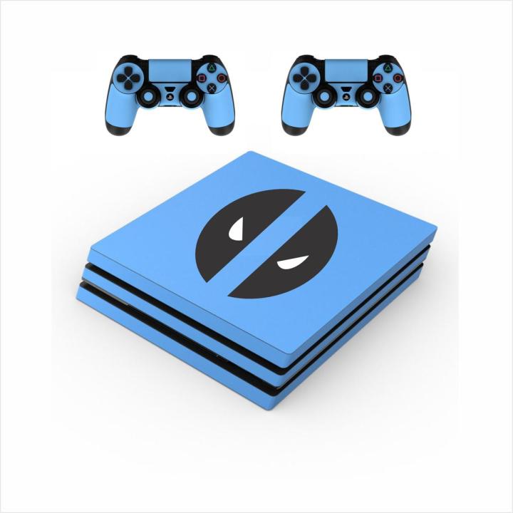 ps4 pro sticker fix skin deadpool design with 2 controller skin (not playstation ,not pouch type) brand rana decoration