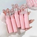 1 Piece Bow Mirror Water Lip Gloss Waterproof Lasting Non-stick Cup Jelly Lipstick Make-up. 