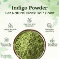 Indigo Powder for Hair Organic 400gm Pure Indigo Hair Dye Neela Powder, Indigofera Tinctoria Herbs - Color your Hair Black. 