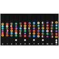 KOKKO Colorful Guitar Fretboard Note Decal Beginners Fingerboard Sticker Label Map Frets Scale. 