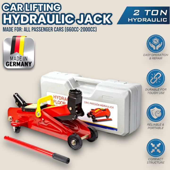 Hydraulic Floor Jack- 2 Ton Heavy Duty Car lifting Jack | Made in Germany
