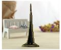 Burj Khalifa Metal Tower Model For Home & Office Decoration - Antique Golden Statue Sculpture (12cm) Collectible Monument Decorative Showpiece. 