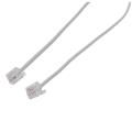 Black Coil Cable-3 x 6P2C RJ11 Telephone Cable-White. 