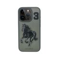 100% original polo santa barbara boris case genuine leather 3d embroidery for apple iphone 15 pro and 15 pro max. 