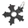 17in1 Snowflake Multi Keychain Spanner Hex Wrench Black. 
