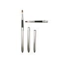 Foldable Silver Lip Makeup Brush Pen Metal Handle Cosmetic Lipstick Applicator Lip Gloss Brush With Protect Cap Maquiagem Tool. 