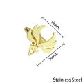 Cufflinks for Men Stainless Steel Gold Plated Jewelry French Shirt Cufflink Gold/Silver/Black Man Suit Buttons Father's Day Gift. 