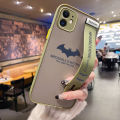 YIWESAN for Infinix S5 Lite Case Fashion Popular Tide With Wristband Thin Frosted Transparent Hard Full Cover Camera Silicone Softcase Pattern Casing Shockproof Protection Cases. 