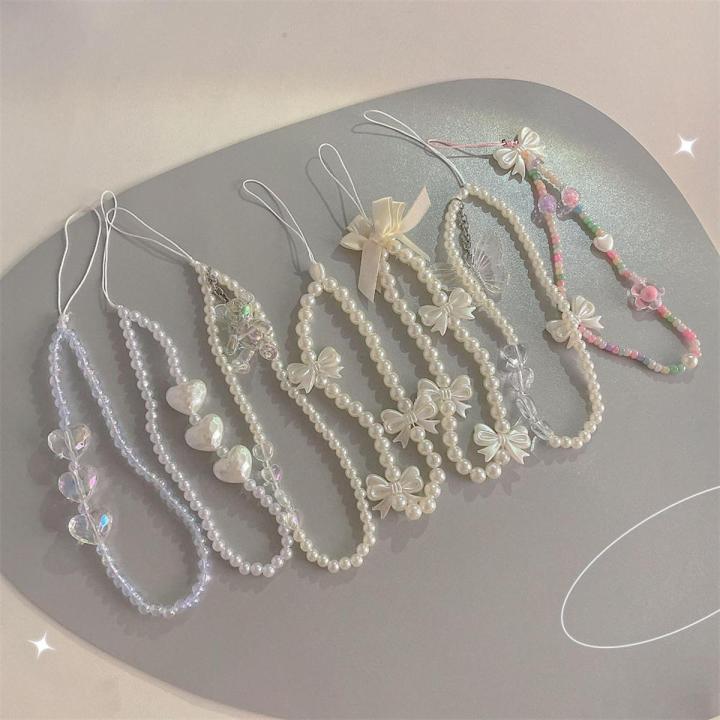 Fashionable%20Pearl%20Phone%20Necklaces%20Elegant%20Pearl%20Phone%20Charm%20Women's%20Beaded%20Phone%20Straps%20Pearl%20Bow%20Phone%20Chain%20Handmade%20Pearl%20Phone%20Straps%20-%20Image%202