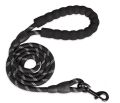 Reflective Braided Nylon Rope Dog Leash for Large Dogs | Heavy Duty Strong Walking Lead PS521 PS-LH. 
