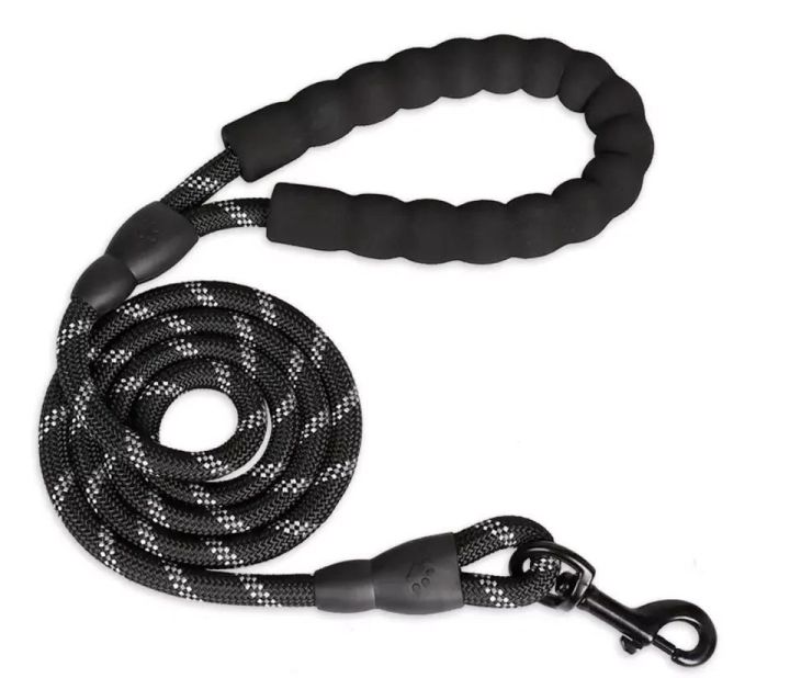 Reflective Braided Nylon Rope Dog Leash for Large Dogs | Heavy Duty Strong Walking Lead PS521 PS-LH