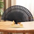 Folding Hand Fan Hollow Carving Chinese Fan Vintage Hand Fans Handmade Fan Crafts For Photo Props Bridal Showers Wedding Guests. 