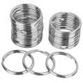 10 Pcs Premium Quality Key Rings with Open Jump Rings Flat Split Heavy Duty Strong Keyrings for Jewelry, DIY ,Rings for Crafts - Bulk Metal Key Chain Ring Base for DIY Keychain Making. 