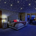 Pack of 25 Pcs - 3D Fluorescent Glowing Stars Best For Kids Bedroom & Ceiling Art # JS-Multi-GS-25Pc-HD. 