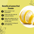 Lemon Peel Fine Powder -  Face Mask , or Drink (lemon powder , Rich in Vitamin C ,Brightens Skin ,Natural Exfoliant , Fights Acne. 